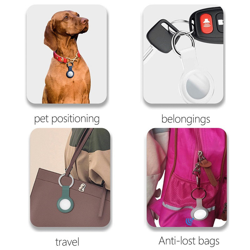 Aukštos kokybės silikoninis dėklas, skirtas Apple Airtags Apsauginis dangtelis Apple Locator Tracker Anti-device Device Keychain Protect Sleeve