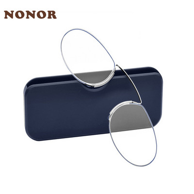 NONOR Legless Clip Nose Reading Glasses TR Men Eyeglasses Reading Mini Eyeglasses for Women Nose Reader Spectacles with Case