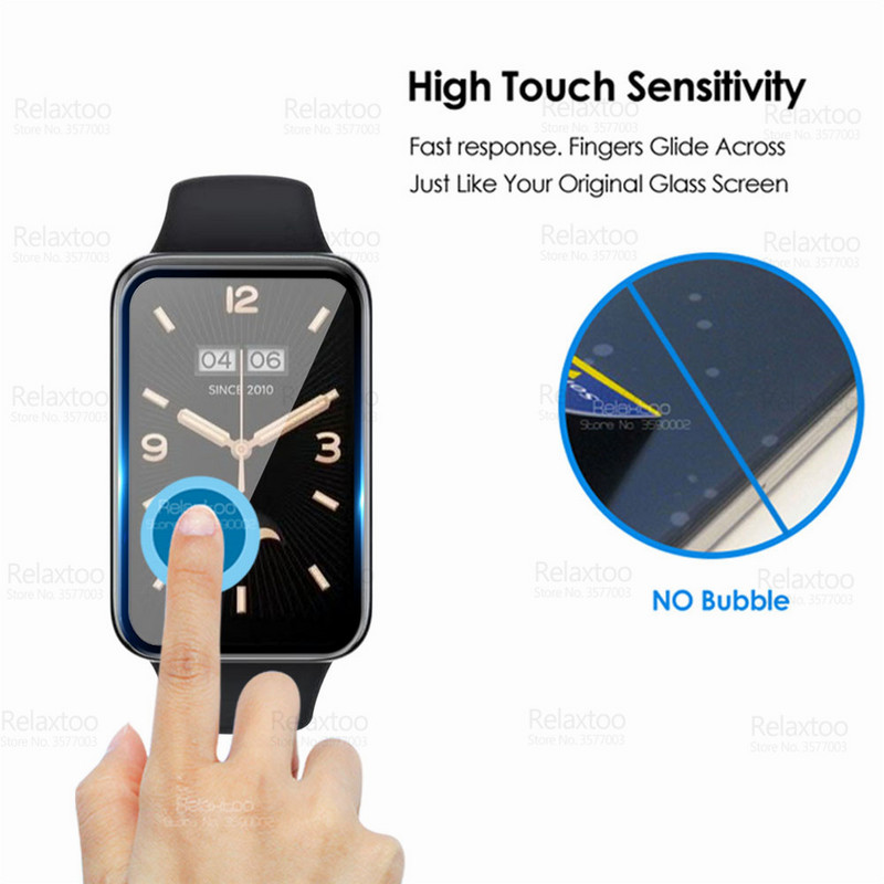 Zakrivljena stakla od kaljenog stakla od 3 komada za Xiaomi Mi Band 7 Pro Zaštitna folija za ekran Xiomi MiBand 7Pro Band7 MiBand7 Pro Film za pametni sat