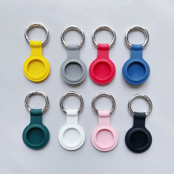 Candy Colors Liquid Silicone Case for Apple 2021 New AirTag Tracker Anti-Scratch Cover Locator Keychain Protect Sleeve Anti-lost