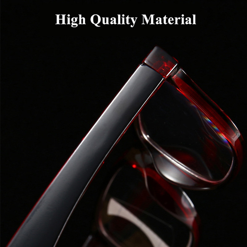 Ochelari de lectură multifocali progresivi de înaltă calitate, bărbați, femei, ochelari prezbitici anti-lumină albastră, cadru complet pătrat +1,5 2,5