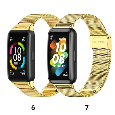 Rihm Huawei Band 7 jaoks Rihm Honor Band 6 Band Kella jaoks Sobib uuele Fit 2 Pro NFC randmepaelale käevõru metallist randmetarvikud