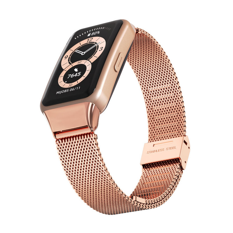 Rihm Huawei Band 7 jaoks Rihm Honor Band 6 Band Kella jaoks Sobib uuele Fit 2 Pro NFC randmepaelale käevõru metallist randmetarvikud