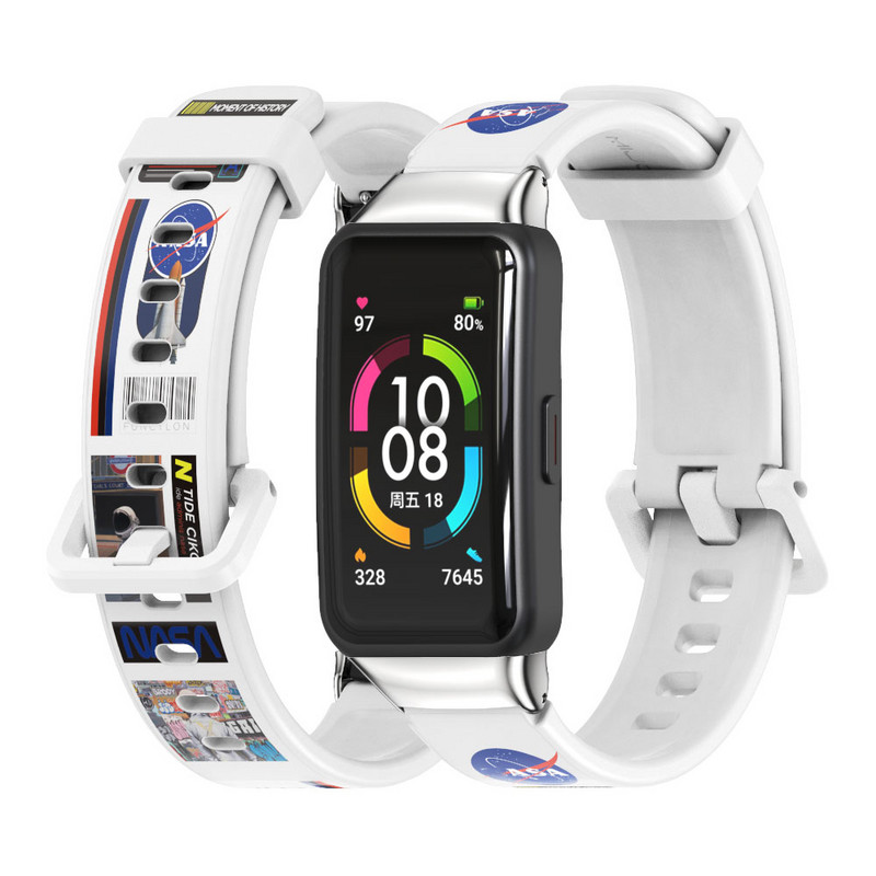 Rihm Huawei Band 7 jaoks Rihm Honor Band 6 Band Kella jaoks Sobib uuele Fit 2 Pro NFC randmepaelale käevõru metallist randmetarvikud