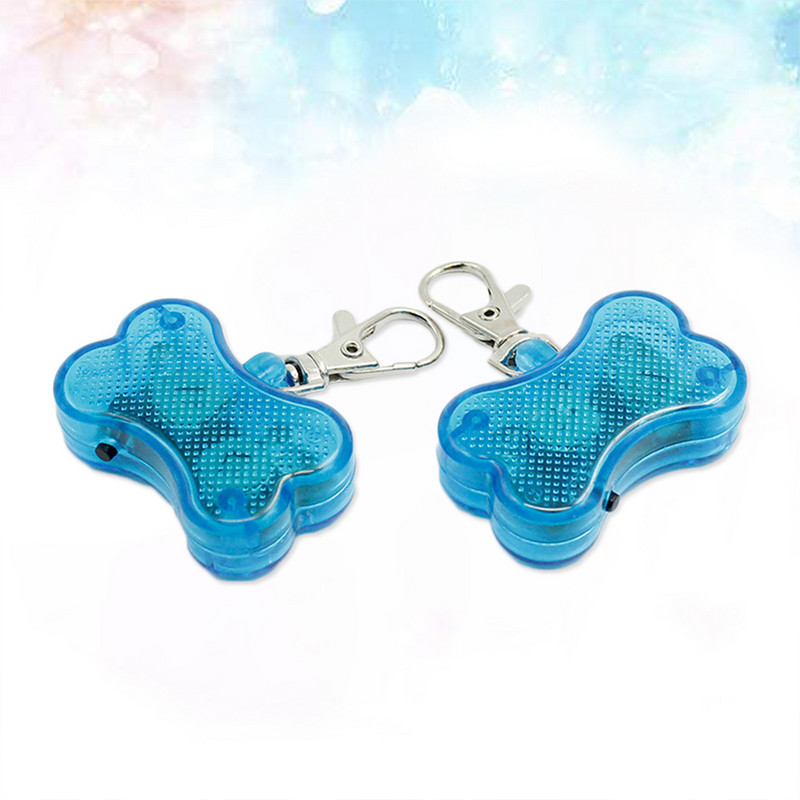 6 ks LED svietiaci prívesok proti strateným psím kostiam pre domáce zvieratá (modrý)