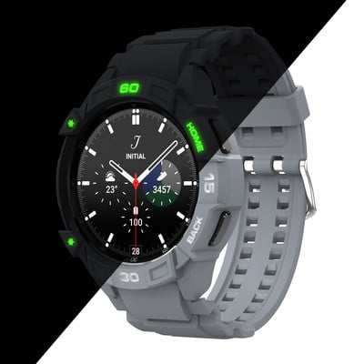 2022. gada jaunums, kas paredzēts Samsung Galaxy Watch 4 Classic 46 mm TPU korpusam, aizsargapvalkam, siksniņai, rokassprādzes lādētājs pulkstenim 4 46 mm Classic