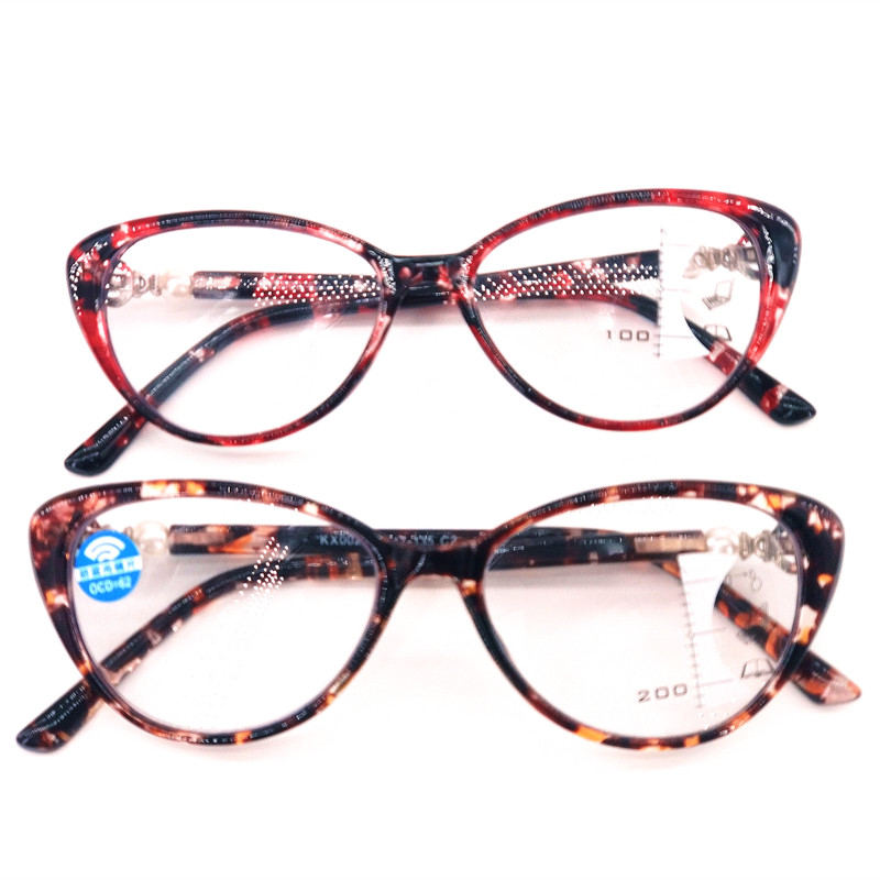 Ženske mačkaste naočale Ženske retro progresivne multifokalne naočale za čitanje Tr90 Visokokvalitetne naočale za blizinu i daleko vid s povećalom Prezbiopija