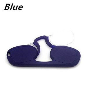 EYEEZI Mini ochelari de citire cu clemă pentru nas, bărbați, femei, anti-albastru deschis, portabili, ochelari cu nas moale din silicon, 1.0+2.0+2.5+3.5