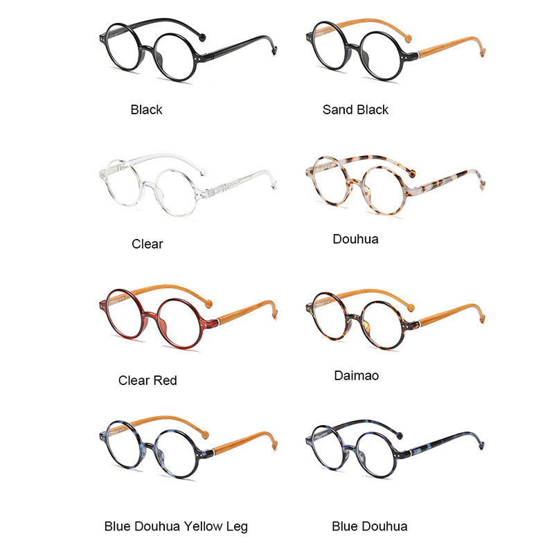 Dalekozorne naočale za umoran vid Muškarci Drvene noge za računalo protiv plave svjetlosti Mali okvir Vintage okrugle prozirne muške naočale