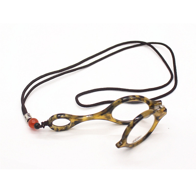 2019 NOI Charms Ochelari de lectură pandantiv Colier Cadru colorat Suport lupă pliabil + 1,0 +1,5 +2,0 +2,5 +3,0 +3,5+ 3,5