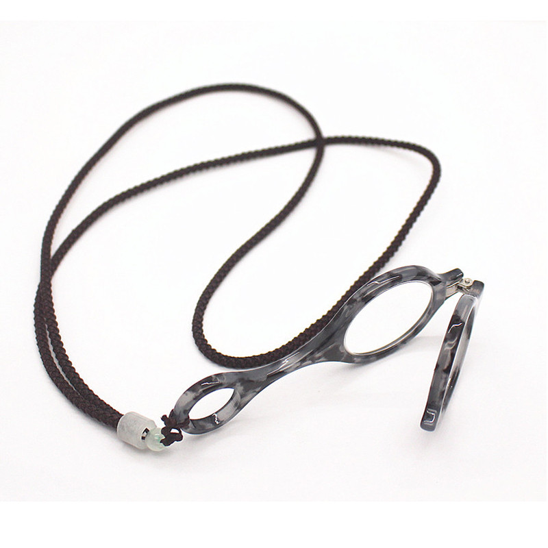 2019 NOI Charms Ochelari de lectură pandantiv Colier Cadru colorat Suport lupă pliabil + 1,0 +1,5 +2,0 +2,5 +3,0 +3,5+ 3,5