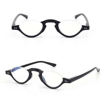 Elbru Hot Style Anti-blue Light Reading Glasses Меки очила с половин рамка за пресбиопия за мъже и жени с диоптър +10 до +3,5