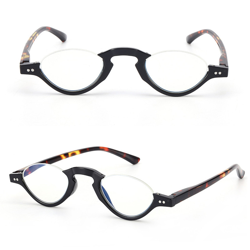 Elbru Hot Style Anti-Blue Light Γυαλιά Ανάγνωσης Μαλακά Γυαλιά Πρεσβυωπίας μισού σκελετού για άνδρες και γυναίκες με διόπτρα +10 έως +3,5