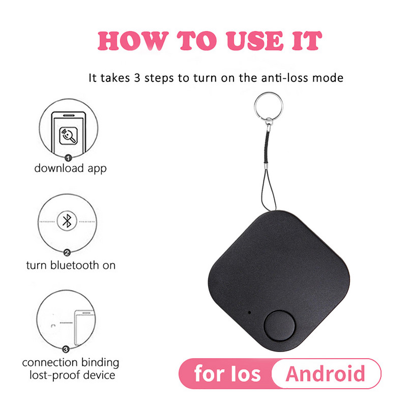 Dispozitiv de urmărire în formă de diamant Etichetă dispozitiv Cheie Găsește copii Locația animalelor de companie Tracker inteligent compatibil Bluetooth Poziționare Căutare