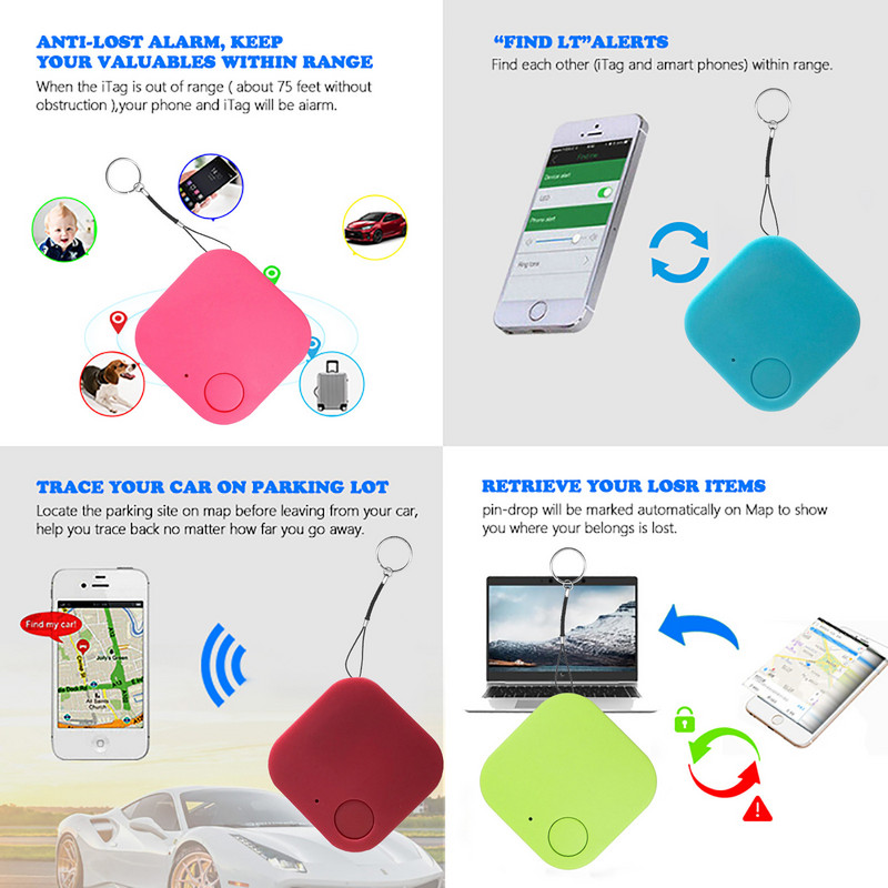 Dispozitiv de urmărire în formă de diamant Etichetă dispozitiv Cheie Găsește copii Locația animalelor de companie Tracker inteligent compatibil Bluetooth Poziționare Căutare