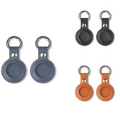 Θήκη 2 τμχ Συμβατή για Apple Airtag, δερμάτινο κάλυμμα PU με μπρελόκ για μπρελόκ για αξεσουάρ Air Tag