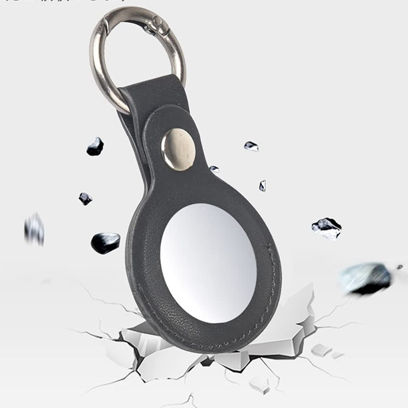 Θήκη 2 τμχ Συμβατή για Apple Airtag, δερμάτινο κάλυμμα PU με μπρελόκ για μπρελόκ για αξεσουάρ Air Tag