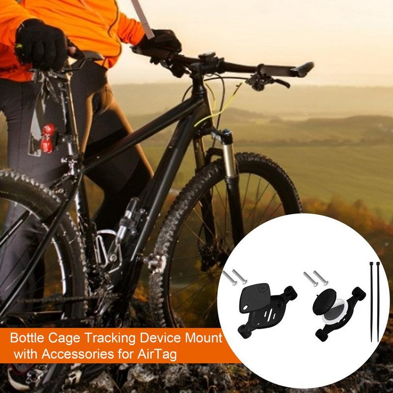 Suport antifurt Airtag pentru dispozitiv de urmărire a cuștii pentru sticle, cu accesorii pentru suport AirTag, scaun pentru cușcă pentru sticle pentru bicicletă