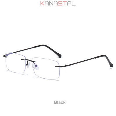 Moteriški metaliniai deimantiniai akinių rėmeliai pagyvenusiems žmonėms akiniai, optiniai mėlyni šviesą blokuojantys lęšiai, trumparegystė, receptiniai skaitymo akiniai