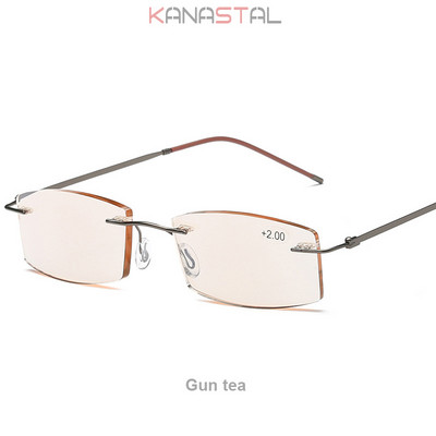 Moteriški metaliniai deimantiniai akinių rėmeliai pagyvenusiems žmonėms akiniai, optiniai mėlyni šviesą blokuojantys lęšiai, trumparegystė, receptiniai skaitymo akiniai