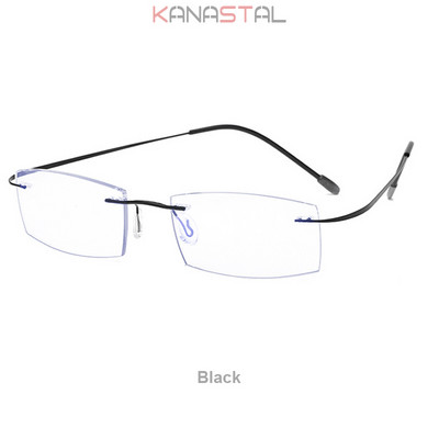 Moteriški metaliniai deimantiniai akinių rėmeliai pagyvenusiems žmonėms akiniai, optiniai mėlyni šviesą blokuojantys lęšiai, trumparegystė, receptiniai skaitymo akiniai