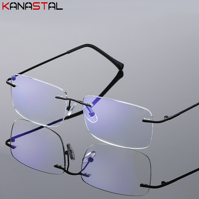 Moteriški metaliniai deimantiniai akinių rėmeliai pagyvenusiems žmonėms akiniai, optiniai mėlyni šviesą blokuojantys lęšiai, trumparegystė, receptiniai skaitymo akiniai