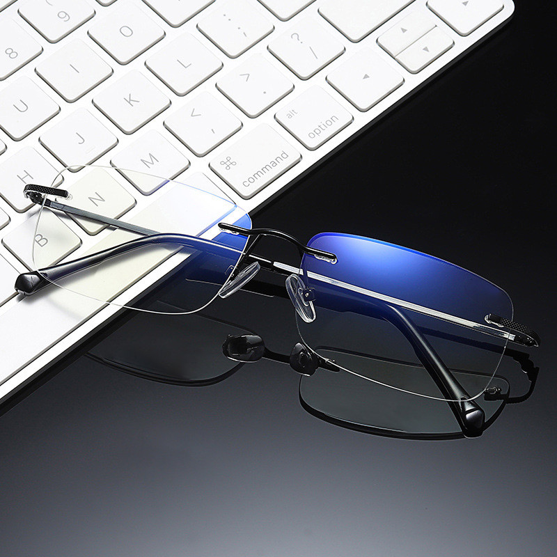 Moteriški metaliniai deimantiniai akinių rėmeliai pagyvenusiems žmonėms akiniai, optiniai mėlyni šviesą blokuojantys lęšiai, trumparegystė, receptiniai skaitymo akiniai