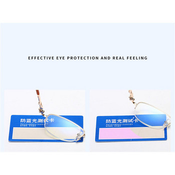 Ahora Anti Blue Light Flower Reading Glasses Women Half Frame Prebyopia Spectacles Hiperopia Eyeglasses +1.0+1.5+2.0+2.5...+4.0