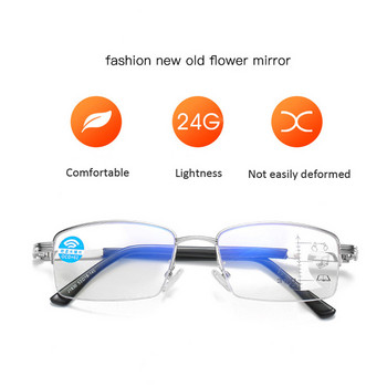 iboode Anti-blue Light Progressive Multifocal Reading Glasses Women Men Classic Fashion Frame Presbyopic Glasses +1.0 to 3.5