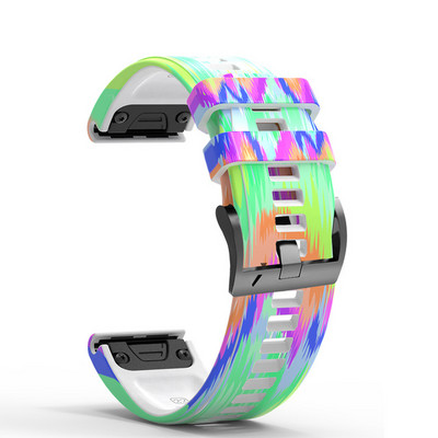 22/26MM otisnute silikonske narukvice za pametne satove za Garmin Fenix 7X 7 5X/5/6X Pro/6/955 935 3HR EPIX narukvicu, zamjenske narukvice