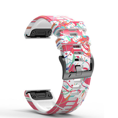 22/26MM otisnute silikonske narukvice za pametne satove za Garmin Fenix 7X 7 5X/5/6X Pro/6/955 935 3HR EPIX narukvicu, zamjenske narukvice