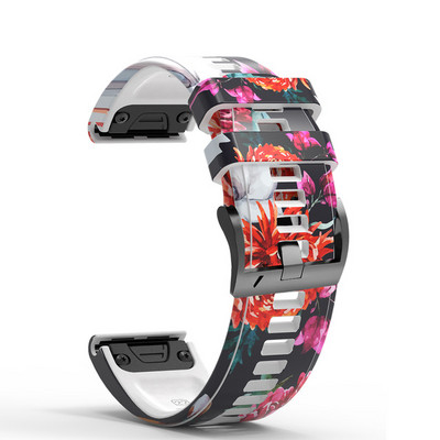 22/26MM otisnute silikonske narukvice za pametne satove za Garmin Fenix 7X 7 5X/5/6X Pro/6/955 935 3HR EPIX narukvicu, zamjenske narukvice