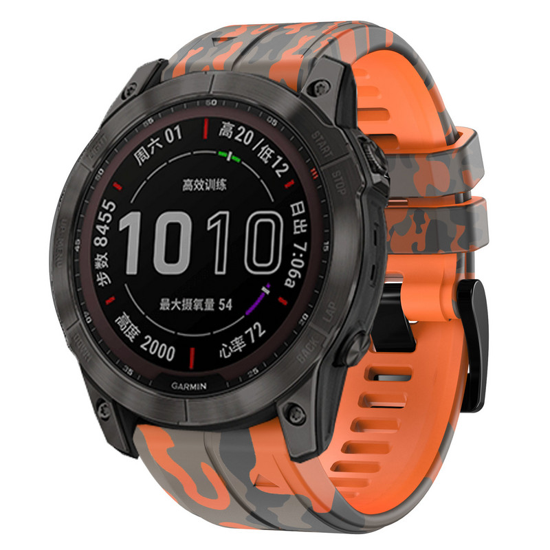 22/26MM otisnute silikonske narukvice za pametne satove za Garmin Fenix 7X 7 5X/5/6X Pro/6/955 935 3HR EPIX narukvicu, zamjenske narukvice