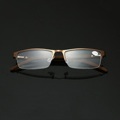 Elbru poluokvir metalne naočale za čitanje kvadratne visoke rezolucije udobne poslovne naočale za dalekovidnost uniseks +1,0 do +4,0