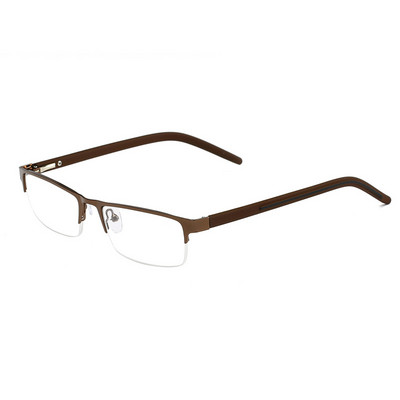 Elbru poluokvir metalne naočale za čitanje kvadratne visoke rezolucije udobne poslovne naočale za dalekovidnost uniseks +1,0 do +4,0