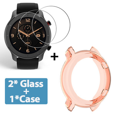 2+1 zaštitna torbica + zaštitna folija za Huami Amazfit GTR 42MM 47MM pametni sat Mekana TPU zaštitna maska Film od kaljenog stakla