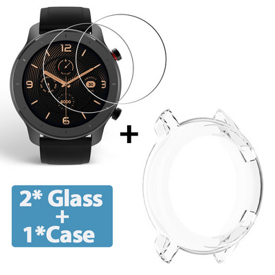 2+1 zaštitna torbica + zaštitna folija za Huami Amazfit GTR 42MM 47MM pametni sat Mekana TPU zaštitna maska Film od kaljenog stakla