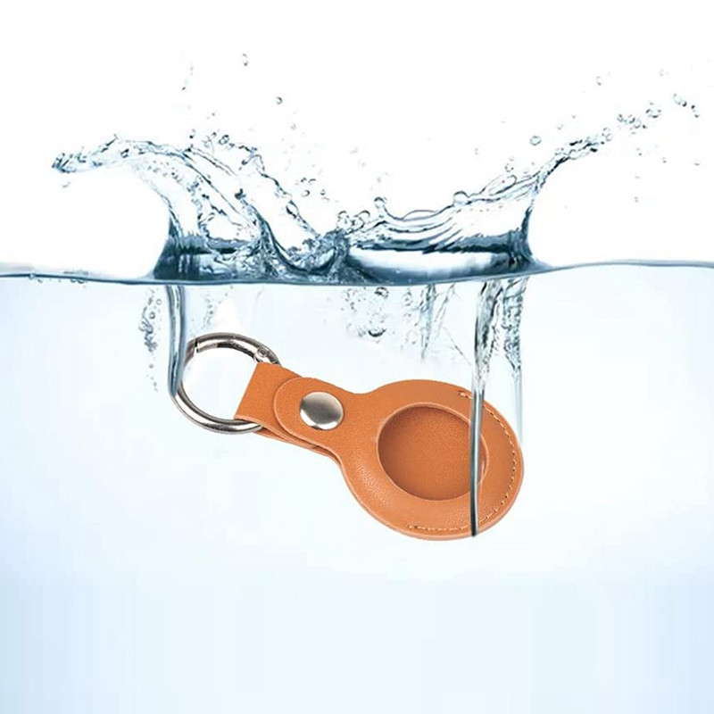 2 vnt. dėklas, suderinamas su Apple Airtag, PU odiniu dangteliu su raktų pakabuko laikikliu raktų pakabukas, skirtas Air Tag priedams