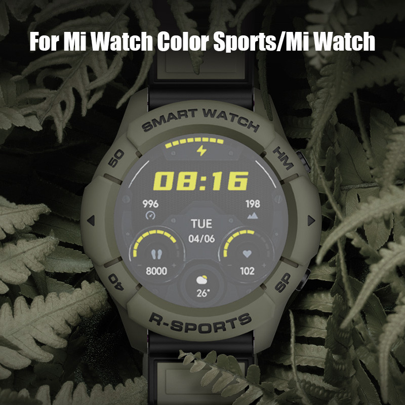 SIKAI dėklas, skirtas Xiaomi Mi Watch Color Sports Version TPU Shell Protector Apsauginės juostos dirželio apyrankė Mi Watch Color Global Version