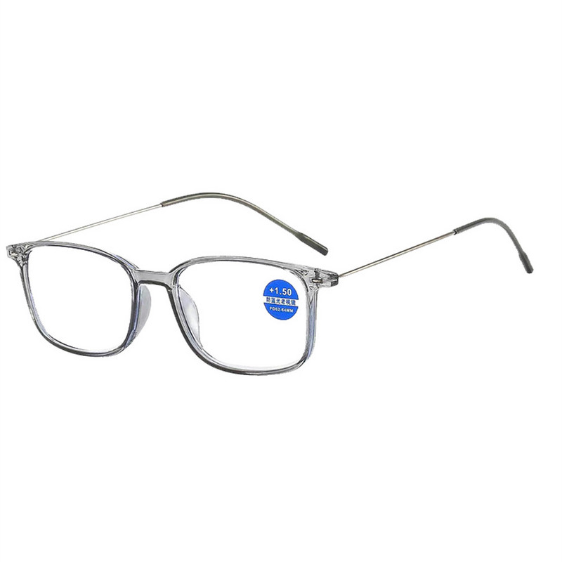 Elbru Ochelari de lectură anti-lumină albastră pentru computer, femei, bărbați, vintage, ultraușori, prezbiopici, ochelari unisex, ochelari de protecție cu+1+4