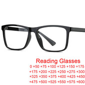 Noi ochelari de lectură la modă pentru bărbați Ochelari de vedere cu ramă optică pătrată Ochelari de vedere TR90 pentru computer Ochelari anti-lumină albastră