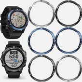 Inel de acoperire pentru Garmin fenix 6X/6X Pro/6X Sapphire Ceas Inel ramă din oțel inoxidabil Unități de timp sculptate Adeziv Anti-zgârieturi