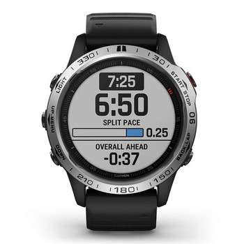 Δαχτυλίδι κάλυψης για Garmin fenix 6X/6X Pro/6X Sapphire ρολόι Δαχτυλίδι στεφάνης από ανοξείδωτο ατσάλι Γλυπτές μονάδες χρόνου Κόλλα κατά των γρατσουνιών