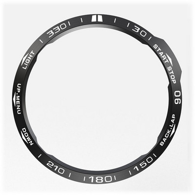 Inel de acoperire pentru Garmin fenix 6X/6X Pro/6X Sapphire Ceas Inel ramă din oțel inoxidabil Unități de timp sculptate Adeziv Anti-zgârieturi