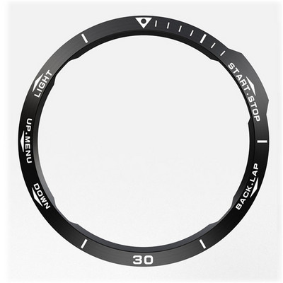 Inel de acoperire pentru Garmin fenix 6X/6X Pro/6X Sapphire Ceas Inel ramă din oțel inoxidabil Unități de timp sculptate Adeziv Anti-zgârieturi