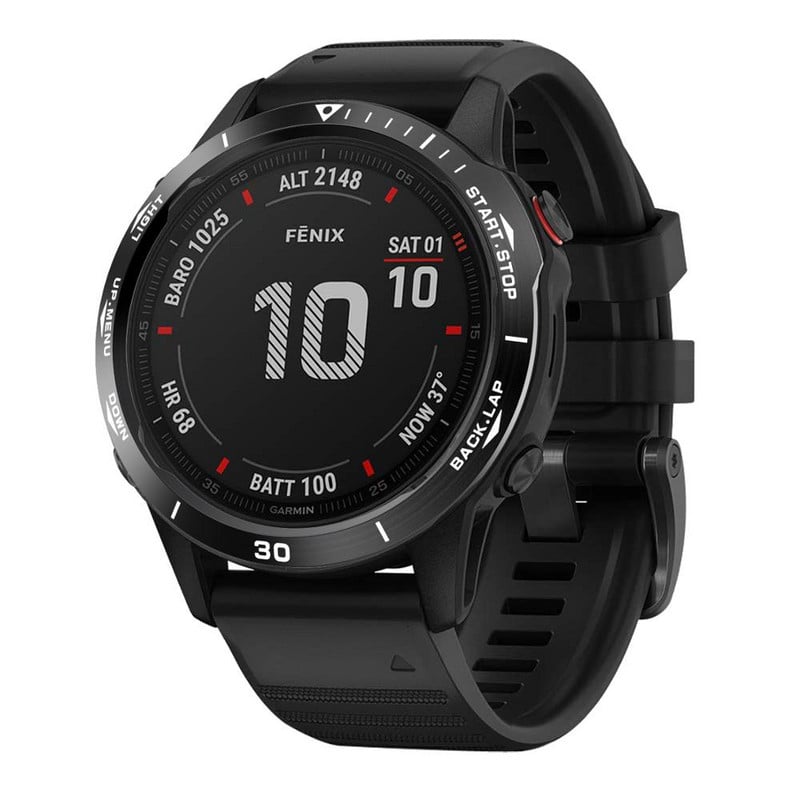 Inel de acoperire pentru Garmin fenix 6X/6X Pro/6X Sapphire Ceas Inel ramă din oțel inoxidabil Unități de timp sculptate Adeziv Anti-zgârieturi