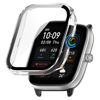 Θήκη PC+Tempered Glass For Amazfit4 Mini Ενσωματωμένη θήκη ρολογιού All-inclusive Κάλυμμα προστασίας οθόνης Shell4mini