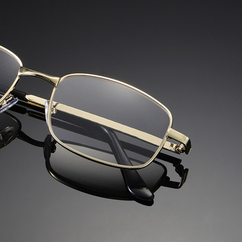 Бизнес очила за четене Мъжки метални рамки HD Очила за пресбиопия Дамски диоптрични очила +1,0 до +4,0 Мъжки очила