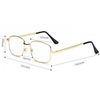 Бизнес очила за четене Мъжки метални рамки HD Очила за пресбиопия Дамски диоптрични очила +1,0 до +4,0 Мъжки очила