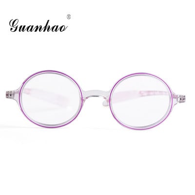 Guanhao Retro ultrakönnyű kerek olvasószemüvegek férfi női gyanta lencsék átlátszó szívósságú keret szemüvegek Gafas Presbyopia 1.0 1.5